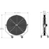 image:imageBig Ass Fans  AirGo 8 IndoorOutdoor Portable Fan with Wheels Onboard Variable Speed Control OSHA Compliant Steel Cage IPX5 Rated Washdown Capable Safety Yellow