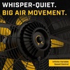 image:imageBig Ass Fans  Sidekick Directional Barrel Fan  4 Ft Diameter  6 Blade Design with Variable Speed Control  Indoor amp Covered Outdoor Ready  Quiet Performance  BlackYellow