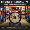 image:imageBig Ass Fans  Sidekick Directional Barrel Fan  4 Ft Diameter  6 Blade Design with Variable Speed Control  Indoor amp Covered Outdoor Ready  Quiet Performance  Midnight Black