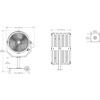 image:imageBig Ass Fans  Yellow Jacket 30 IndoorOutdoor Mobile Fan Portable Base Included with 18 inch Pedestal Onboard Variable Speed Control Yellow and Black