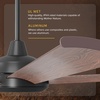 image:imageBig Ass Fans 84 Bison Ceiling Fan Oil Rubbed Bronze ORB Motor Walnut Foils WiFi Smart Control ExtraLarge Room Indoor Fan Quiet EnergyEfficient MotorBlack w LED