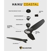 image:imageBig Ass Fans Haiku Coastal 52 Smart Outdoor Ceiling Fan with Remote for Indoor amp Covered Patio CoastalRated CorrosionResistant Matte WhiteMatte White