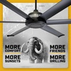 image:imageBig Ass Fans Mammoth 72 Outdoor Ceiling Fan w LED Light  Silver Finish  Smart WiFi Fan with Remote amp Voice Control  Quiet Wet Rated Patio Fan  12705 CFM  Durable Modern Design  3 Yr WarrantySilver