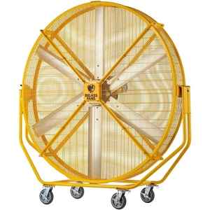 image:imageBig Ass Fans  AirGo 8 IndoorOutdoor Portable Fan with Wheels Onboard Variable Speed Control OSHA Compliant Steel Cage IPX5 Rated Washdown Capable Safety Yellow