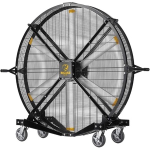 image:imageBig Ass Fans  Black Jack 6 IndoorOutdoor Mobile Fan with Wheels Onboard Variable Speed Control OSHA Compliant Steel Cage IPX5 Rated PreAssembled Black