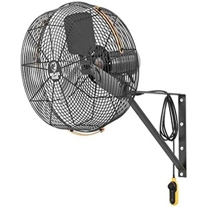 image:imageBig Ass Fans AirEye 30 Wall Mount Fan  120V Industrial Wall Fan Variable Speed EC Motor IPX5 Rated Commercial amp Outdoor Cooling BlackYellowMidnight Black