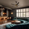 image:imageBig Ass Fans  Speakeasy 60 Indoor Ceiling Fan Universal Mount with 5 Downrod Hybrid Resin Airfoils and Brass Metal Housing Matte BlackMatte Black