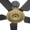 image:imageBig Ass Fans  Speakeasy 60 Indoor Ceiling Fan Universal Mount with 5 Downrod Hybrid Resin Airfoils and Brass Metal Housing Matte WhiteMatte Black