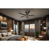image:imageBig Ass Fans  Speakeasy 60 Indoor Ceiling Fan Universal Mount with 5 Downrod Hybrid Resin Airfoils and Brass Metal Housing Matte WhiteMatte Black