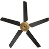 image:imageBig Ass Fans  Speakeasy 60 Indoor Ceiling Fan Universal Mount with 5 Downrod Hybrid Resin Airfoils and Brass Metal Housing Matte WhiteMatte Black