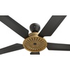 image:imageBig Ass Fans  Speakeasy 60 Indoor Ceiling Fan Universal Mount with 5 Downrod Hybrid Resin Airfoils and Brass Metal Housing Matte WhiteMatte Black