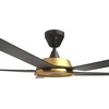 image:imageBig Ass Fans  Speakeasy 60 Indoor Ceiling Fan Universal Mount with 5 Downrod Hybrid Resin Airfoils and Brass Metal Housing Matte WhiteMatte Black