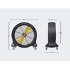 image:imageBig Ass Fans Bandit 42Inch Portable Barrel Fan 11044 CFM Industrial Floor Fan Variable Speed EC Motor IP55 Rated OSHACompliant Steel Cage 110120VAC