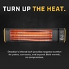 image:imageBig Ass Fans Obsidian  Lowlight Infrared Electric Heater Black and Yellow Indoor or Outdoor Spaces Patios Restaurants Hardwired Wall Mount