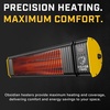 image:imageBig Ass Fans Obsidian  Lowlight Infrared Electric Heater Black and Yellow Indoor or Outdoor Spaces Patios Restaurants Hardwired Wall Mount