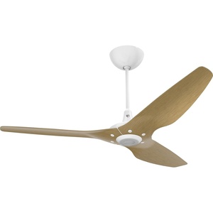 image:imageBig Ass Fans  Haiku 60 Diameter Smart Outdoor Ceiling Fan Universal Mount 12 Downrod included Brushed AluminumWhite HardwareCaramel Aluminum  White Hardware