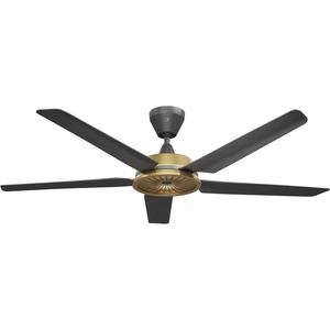 image:imageBig Ass Fans  Speakeasy 60 Indoor Ceiling Fan Universal Mount with 5 Downrod Hybrid Resin Airfoils and Brass Metal Housing Matte WhiteMatte Black