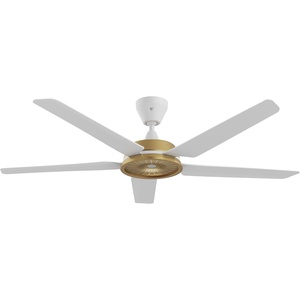 image:imageBig Ass Fans  Speakeasy 60 Indoor Ceiling Fan Universal Mount with 5 Downrod Hybrid Resin Airfoils and Brass Metal Housing Matte WhiteMatte White