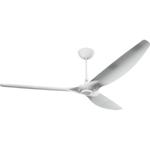 image:imageBig Ass Fans Haiku 84 Smart Damp Rated Outdoor Ceiling Fan with Universal Mount White Hardware Driftwood Airfoils 12 Extension TubeBrushed Aluminum  White Hardware
