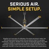 image:imageBig Ass Fans  ShopFan 14 ft HVLS IndustrialCommercial Ceiling Fan YellowSilver Aluminum 120V1ph 2ft Extension Tube Variable Speed