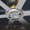 image:imageBig Ass Fans  ShopFan 14 ft HVLS IndustrialCommercial Ceiling Fan YellowSilver Aluminum 120V1ph 2ft Extension Tube Variable Speed
