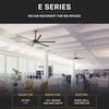image:imageBig Ass Fans ESeries 7 ft Industrial 6 Blade Ceiling Fan Gearless Direct Drive Motor High Volume Low Speed Wired Wall Controller 110125V1ph  SilverYellowStealth Black