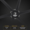 image:imageBig Ass Fans ESeries 7 ft Industrial 6 Blade Ceiling Fan Gearless Direct Drive Motor High Volume Low Speed Wired Wall Controller 110125V1ph  SilverYellowStealth Black