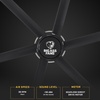 image:imageBig Ass Fans ESeries 7 ft Industrial 6 Blade Ceiling Fan Gearless Direct Drive Motor High Volume Low Speed Wired Wall Controller 110125V1ph  SilverYellowStealth Black