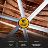 image:imageBig Ass Fans ESeries 7 ft Industrial 6 Blade Ceiling Fan Gearless Direct Drive Motor High Volume Low Speed Wired Wall Controller 110125V1ph  SilverYellowSilverYellow