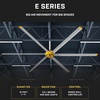 image:imageBig Ass Fans ESeries 7 ft Industrial 6 Blade Ceiling Fan Gearless Direct Drive Motor High Volume Low Speed Wired Wall Controller 110125V1ph  SilverYellowSilverYellow