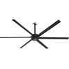 image:imageBig Ass Fans ESeries 7 ft Industrial 6 Blade Ceiling Fan Gearless Direct Drive Motor High Volume Low Speed Wired Wall Controller 110125V1ph  SilverYellowStealth Black