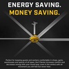 image:imageBig Ass Fans ESeries 7 ft Industrial 6 Blade Ceiling Fan Gearless Direct Drive Motor High Volume Low Speed Wired Wall Controller 110125V1ph  SilverYellowSilverYellow