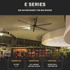 image:imageBig Ass Fans ESeries 7 ft Industrial 6 Blade Ceiling Fan Gearless Direct Drive Motor High Volume Low Speed Wired Wall Controller 110125V1ph  SilverYellowStealth Black
