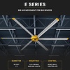 image:imageBig Ass Fans ESeries 7 ft Industrial 6 Blade Ceiling Fan Gearless Direct Drive Motor High Volume Low Speed Wired Wall Controller 110125V1ph  SilverYellowSilverYellow