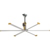 image:imageBig Ass Fans  ShopFan 14 ft HVLS IndustrialCommercial Ceiling Fan YellowSilver Aluminum 120V1ph 2ft Extension Tube Variable Speed