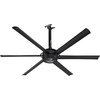 image:imageBig Ass Fans ESeries 7 ft Industrial 6 Blade Ceiling Fan Gearless Direct Drive Motor High Volume Low Speed Wired Wall Controller 110125V1ph  SilverYellowStealth Black